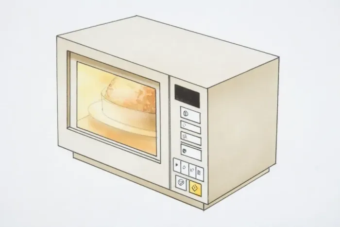 Framed Print : Microwave oven, elevated view Framed Print : Microwave oven, elevated view