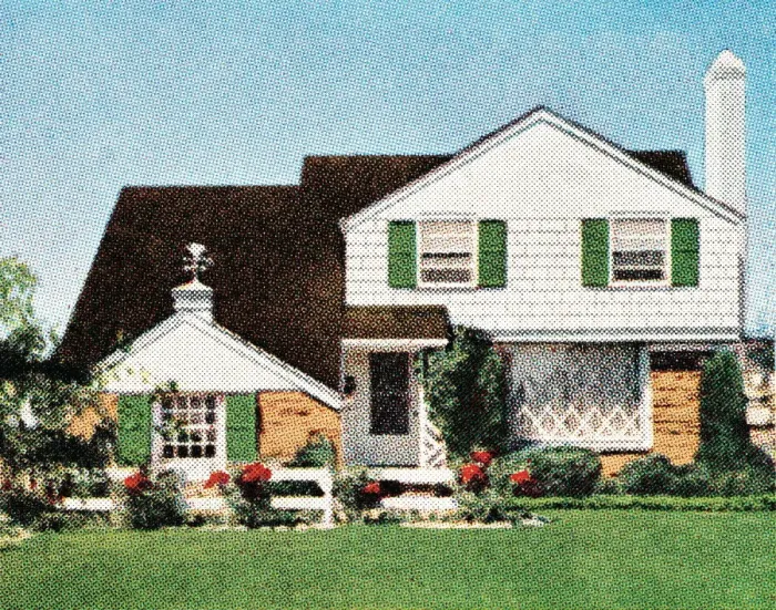 Framed Print : Mid-century home Framed Print : Mid-century home