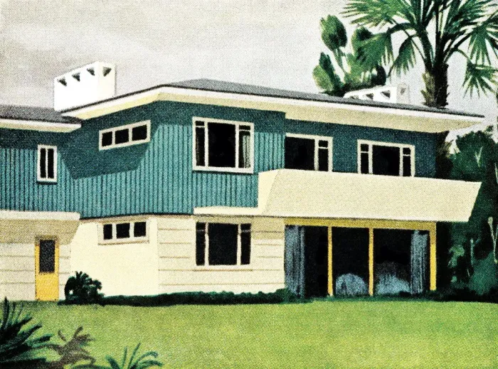 Framed Print : Mid-century home Framed Print : Mid-century home