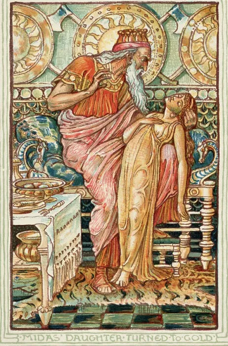 Framed Print : Midas Turning His Daughter into Gold Framed Print : Midas Turning His Daughter into Gold