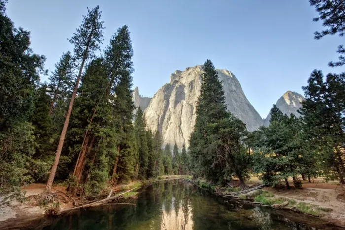 Framed Print : Middle Cathedral Rock & Lake- Yosemite Framed Print : Middle Cathedral Rock & Lake- Yosemite