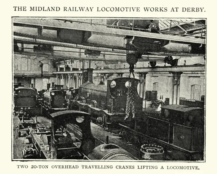 Framed Print : Midland railway locomotive works at Derby, 1892 Framed Print : Midland railway locomotive works at Derby, 1892