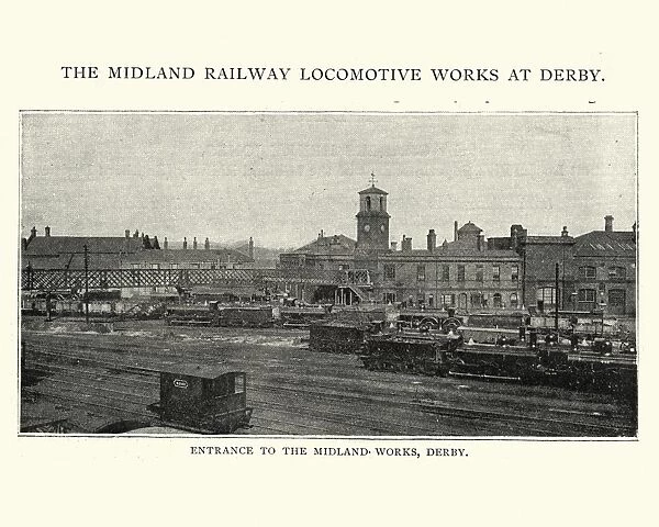Midland railway locomotive works at Derby, 1892