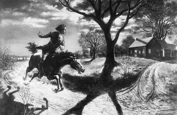 Framed Print : The Midnight Ride of Paul Revere by Percy Reeves Framed Print : The Midnight Ride of Paul Revere by Percy Reeves