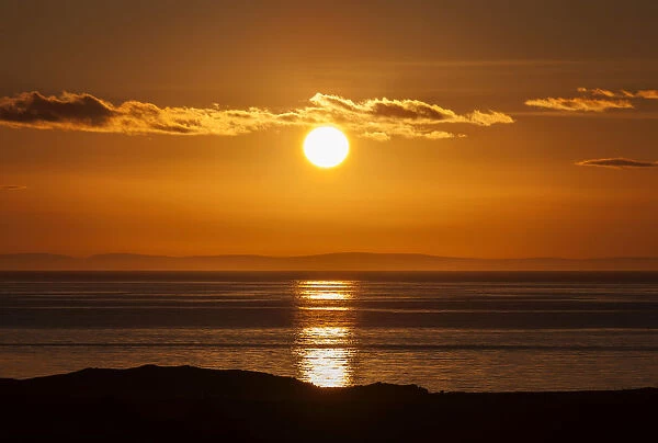 Midnight sun, Snaefellsnes peninsula, Iceland