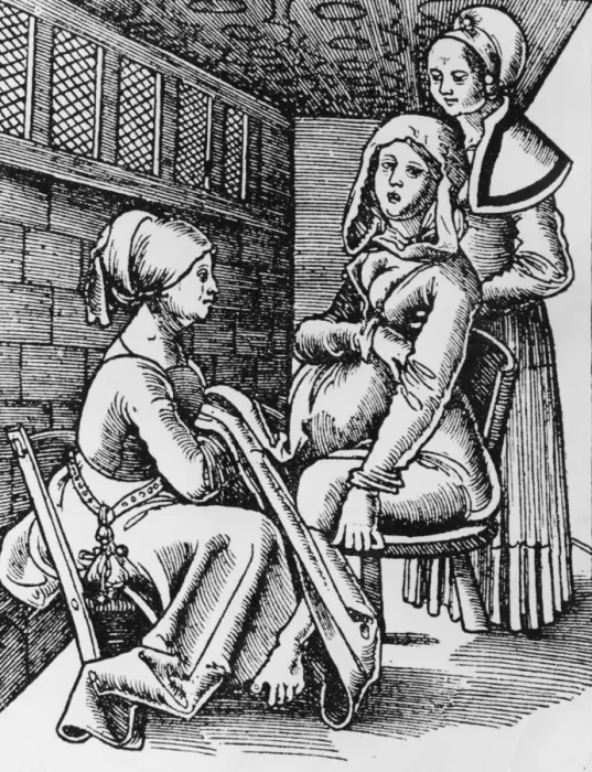 Framed Print : Midwives At Childbirth Framed Print : Midwives At Childbirth