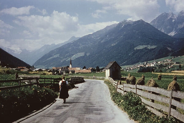 Mieders, a municipality in the Stubaital valley in Austria, circa 1960