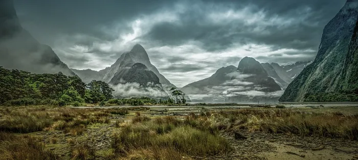 Framed Print : mighty moody Mitre Peak, Fiordland, New Zealand [ Framed Print : mighty moody Mitre Peak, Fiordland, New Zealand [