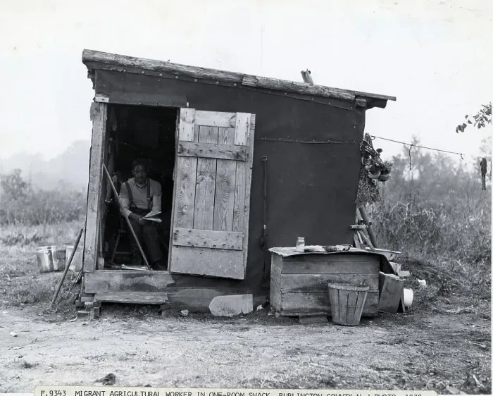 Framed Print : Migrant Worker In One Room Shack, Nj, 1938