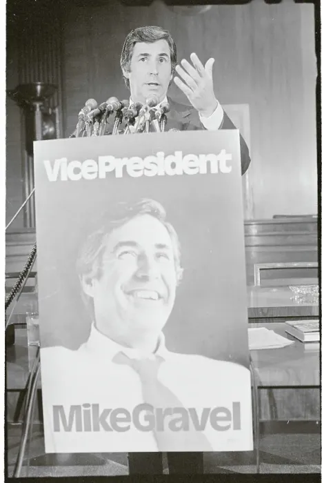 Framed Print : Mike Gravel Announces Candidacy for Vice President Framed Print : Mike Gravel Announces Candidacy for Vice President