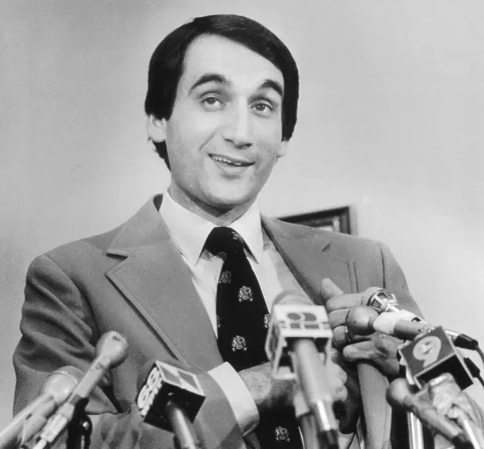 Framed Print : Mike Krzyzewski Reaches for Imaginary Notes, After Being Named Head Coach Framed Print : Mike Krzyzewski Reaches for Imaginary Notes, After Being Named Head Coach