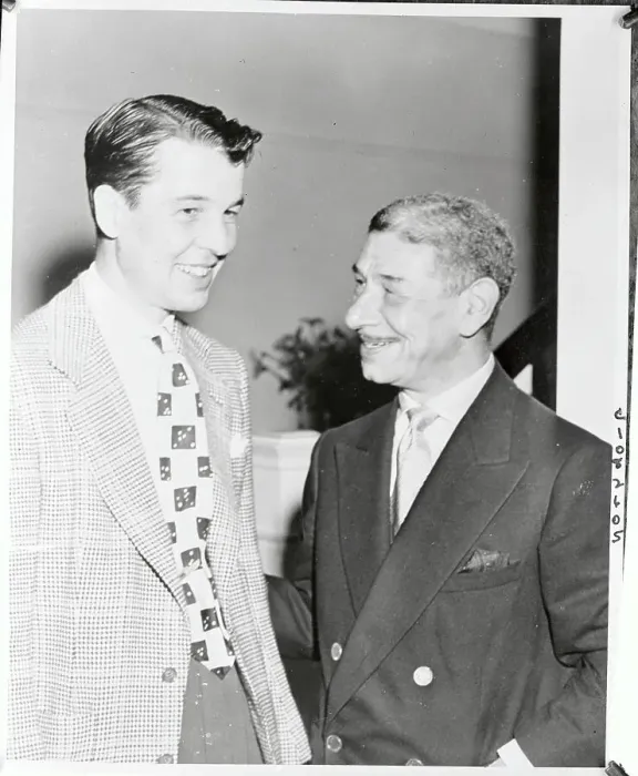 Framed Print : Mike Romanoff and Alfred Vanderbilt Talking at Wedding Framed Print : Mike Romanoff and Alfred Vanderbilt Talking at Wedding