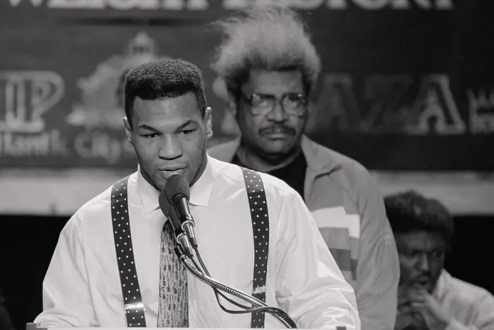 Framed Print : Mike Tyson Holding Press Conference Framed Print : Mike Tyson Holding Press Conference