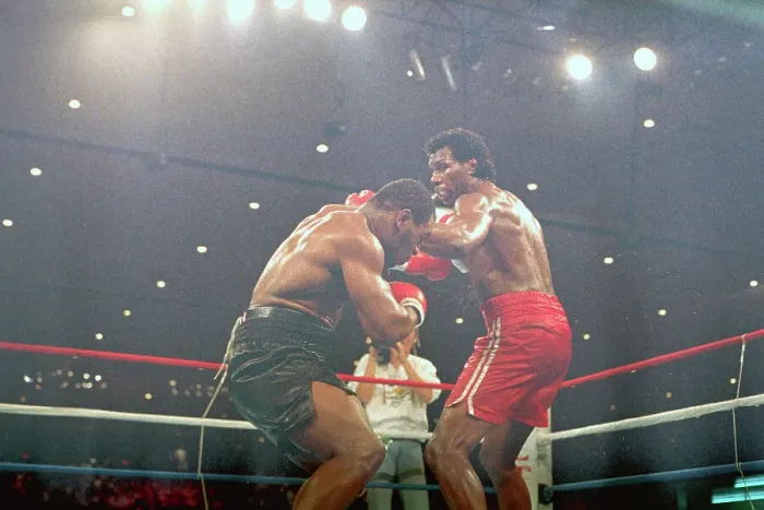 Framed Print : Mike Tyson and Tony Tucker Boxing Framed Print : Mike Tyson and Tony Tucker Boxing