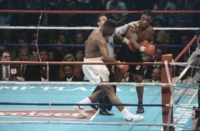 Framed Print : Mike Tyson and Tyrell Biggs Boxing Framed Print : Mike Tyson and Tyrell Biggs Boxing