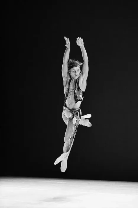 Framed Print : Mikhail Baryshnikov in Mid Air Position