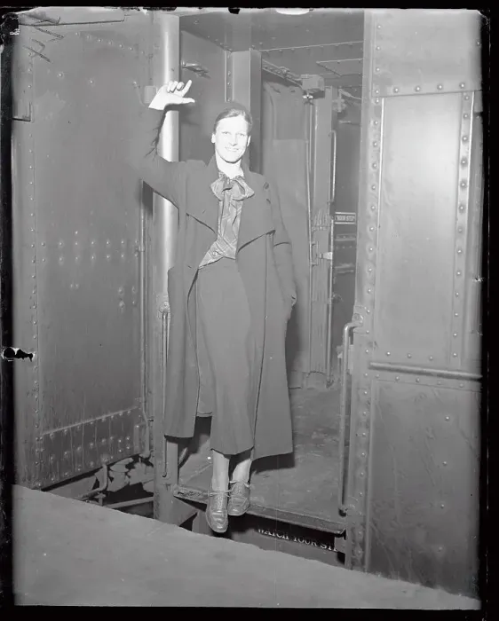 Framed Print : Mildred Didrickosn Posing in Doorway