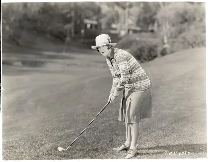 Framed Print : Mildred Harris Shown Golfing