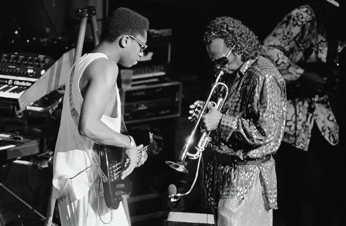Framed Print : Miles Davis Performing at Jazz Festival Framed Print : Miles Davis Performing at Jazz Festival