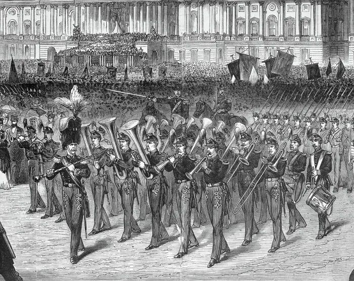 Framed Print : Military Band Marching In Front Capitol Framed Print : Military Band Marching In Front Capitol