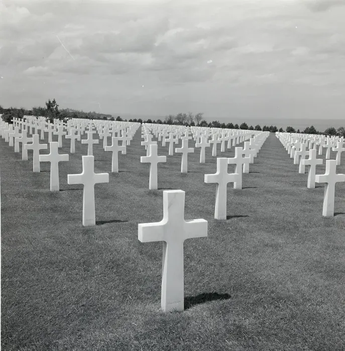 Framed Print : US Military Cemetery In France Framed Print : US Military Cemetery In France