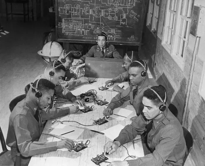 Framed Print : Military Expert and Cadets Sitting at Table Framed Print : Military Expert and Cadets Sitting at Table
