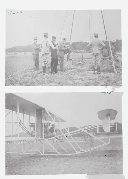 Framed Print : Military and Flight Officials with Wright Airplane Framed Print : Military and Flight Officials with Wright Airplane