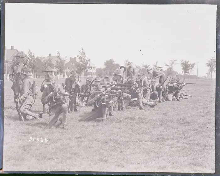 Framed Print : Military instruction camp at Plattsburg Framed Print : Military instruction camp at Plattsburg