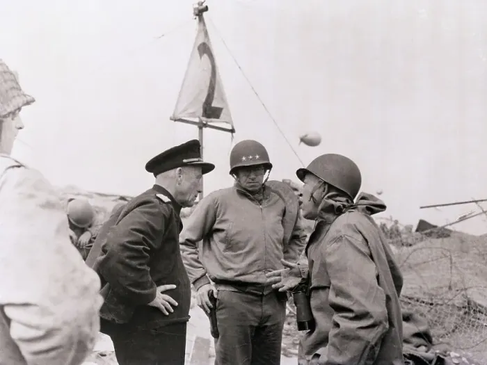 Framed Print : Military Leaders at Normandy Beach