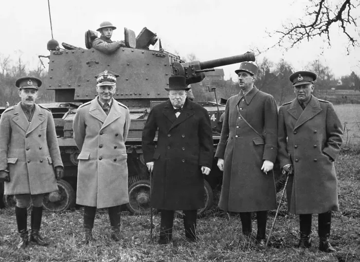 Framed Print : Military Leaders at a Tank Demonstration Framed Print : Military Leaders at a Tank Demonstration