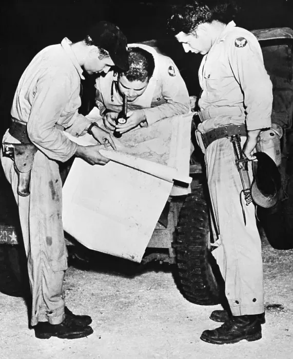 Framed Print : Military Men Studying Map Of Nagasaki Framed Print : Military Men Studying Map Of Nagasaki