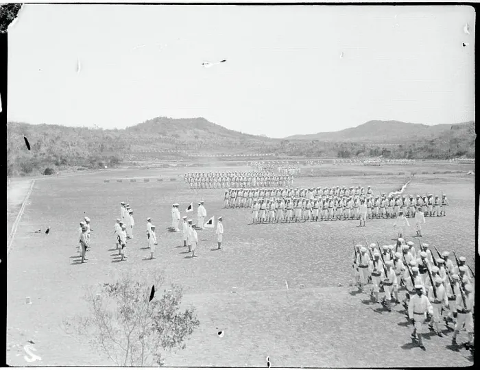 Framed Print : Military Officers Conducting a Review of Sailors Framed Print : Military Officers Conducting a Review of Sailors