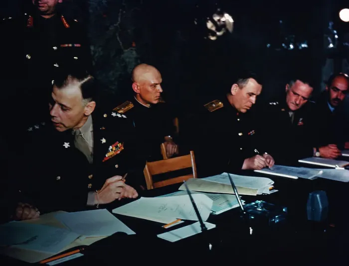 Framed Print : Military Officers Sitting at Table Framed Print : Military Officers Sitting at Table