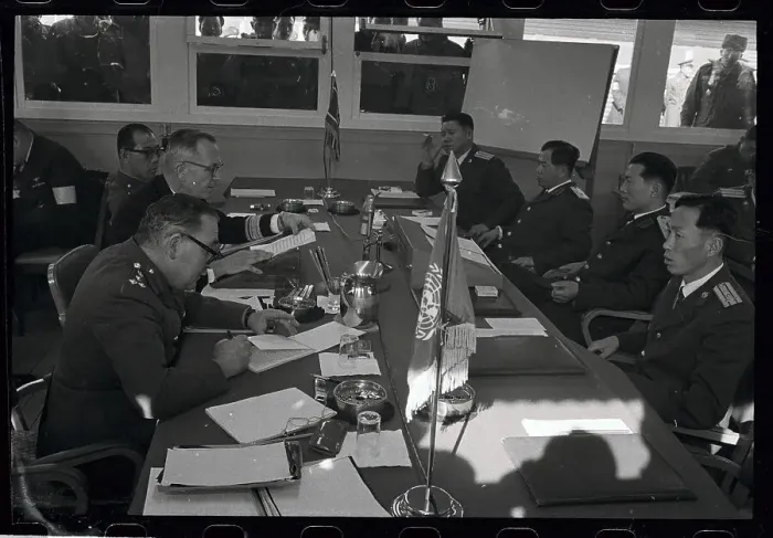 Framed Print : Military Officials Sitting at Table Framed Print : Military Officials Sitting at Table