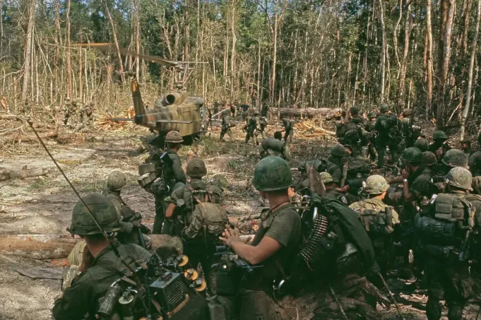 Framed Print : US Military Patrol, Vietnam War Framed Print : US Military Patrol, Vietnam War