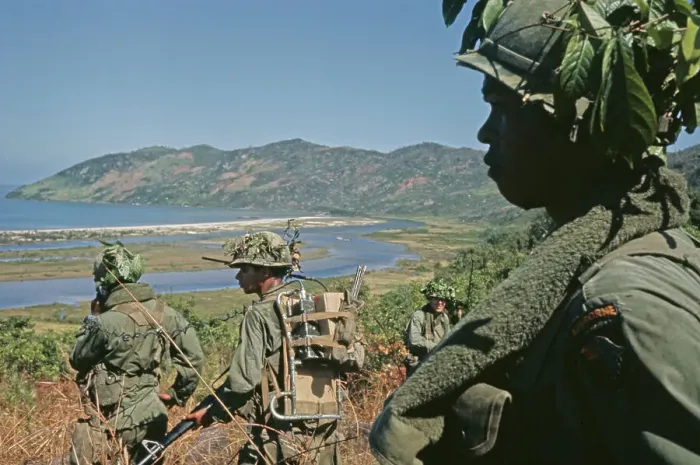 Framed Print : US Military Patrol, Vietnam War Framed Print : US Military Patrol, Vietnam War