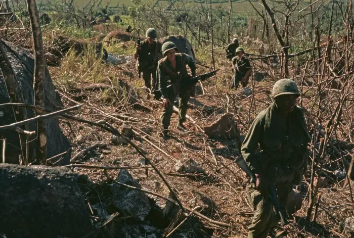 Framed Print : US Military Patrol, Vietnam War Framed Print : US Military Patrol, Vietnam War