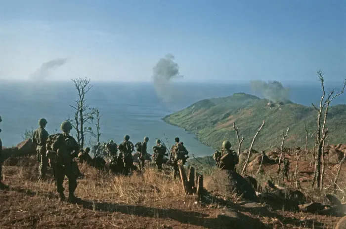 Framed Print : US Military Patrol, Vietnam War Framed Print : US Military Patrol, Vietnam War