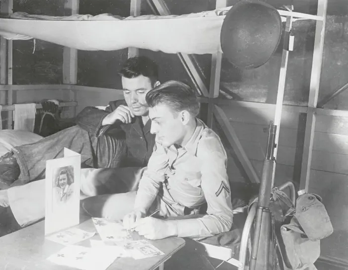 Framed Print : Military Personnel in Their Tent During Holiday Season