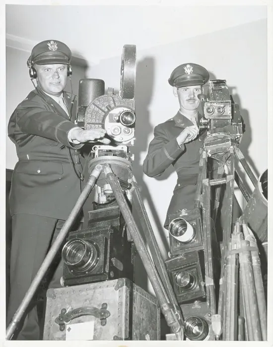 Framed Print : Military Photographers and Equipment Framed Print : Military Photographers and Equipment