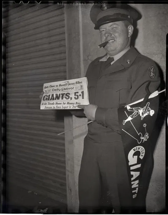 Framed Print : Military Private Holds Newspaper;Basebal