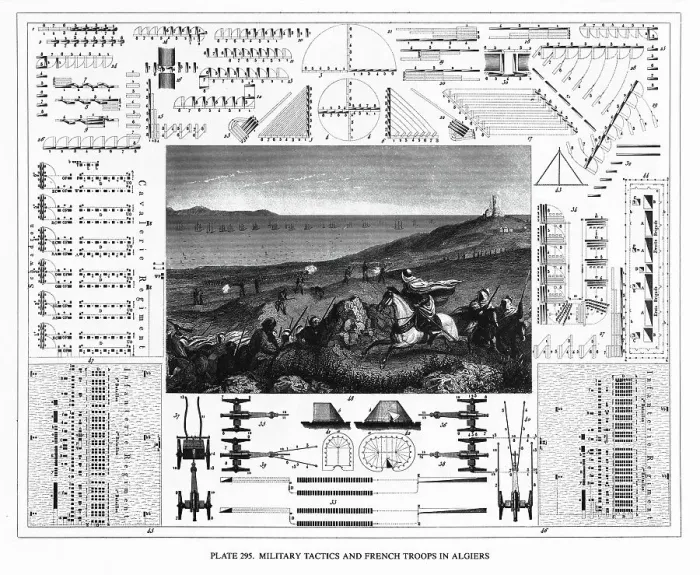 Framed Print : Military Tactics and French Troops in Algiers Engraving Framed Print : Military Tactics and French Troops in Algiers Engraving