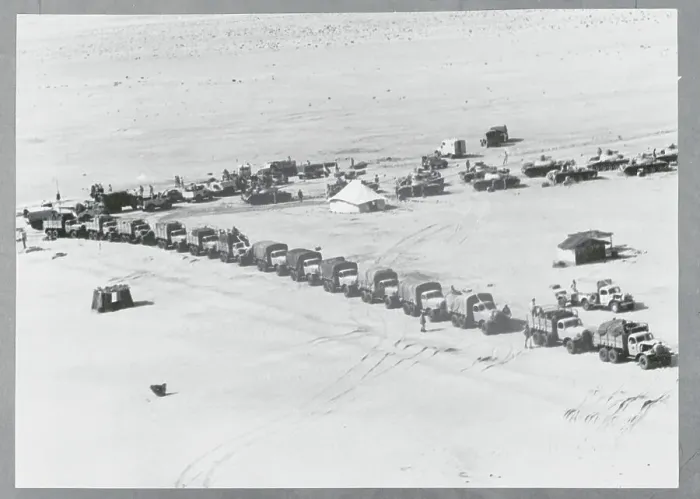 Framed Print : Military Trucks Crossing Land in Sinai Framed Print : Military Trucks Crossing Land in Sinai