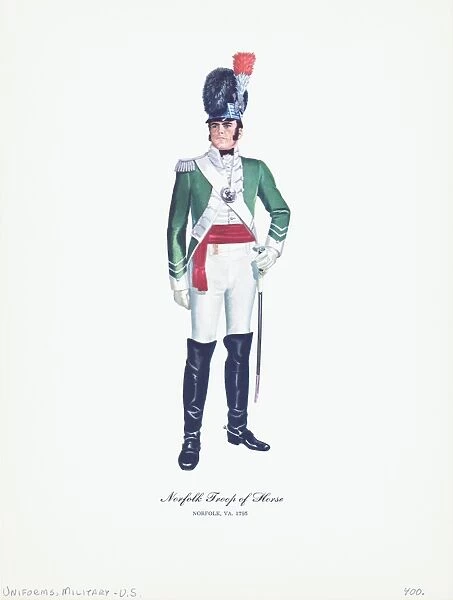 US Military Uniform, Norfolk Troop Of Horses
