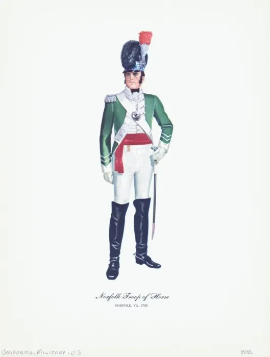 Framed Print : US Military Uniform, Norfolk Troop Of Horses Framed Print : US Military Uniform, Norfolk Troop Of Horses