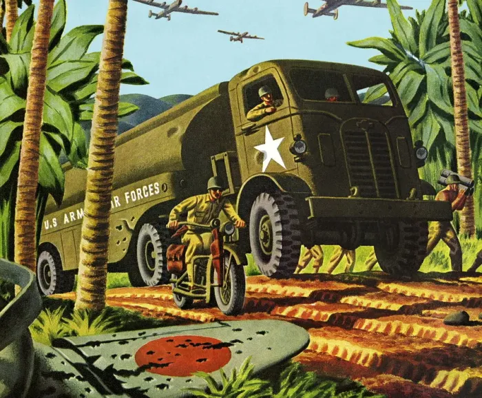 Framed Print : Military Vehicles in the Jungle Framed Print : Military Vehicles in the Jungle