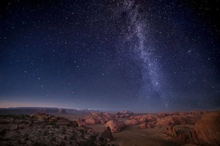 Framed Print : Milky Way over Arizona Desert Mesas