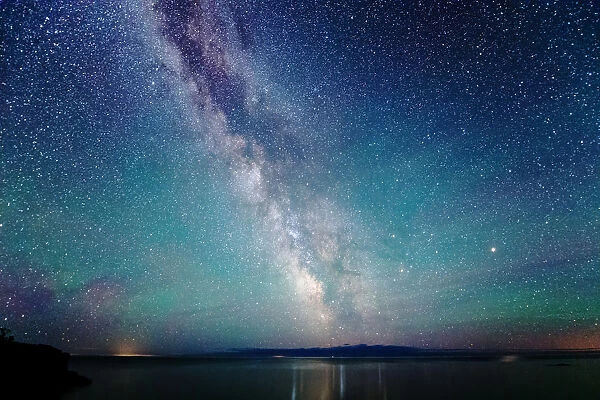 Milky Way Night Sky with Air Glow Light
