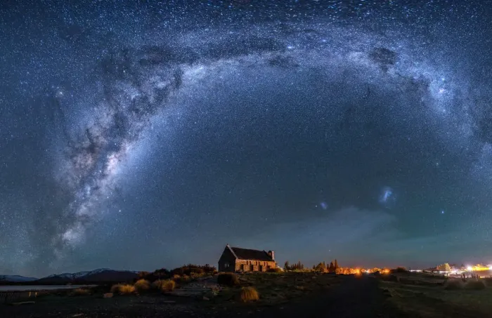 Framed Print : Milky Way Rising Above Church Of Good Shepherd, Tekapo, New Zealand