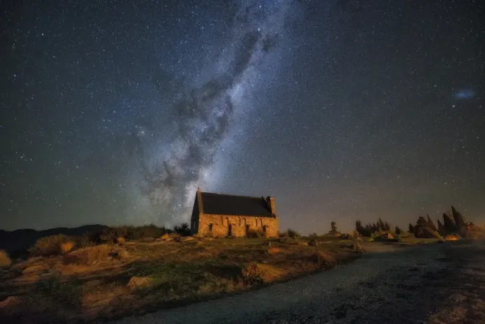 Framed Print : Milky Way rising above the Church Of Good Shepherd, Tekapo Framed Print : Milky Way rising above the Church Of Good Shepherd, Tekapo